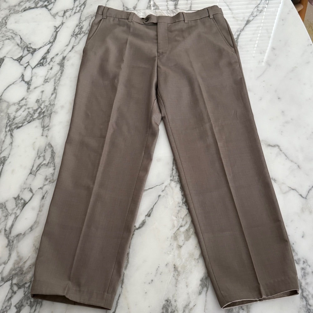 Canda Men's Dress Polyester Black Pants, Size 37‎ waist